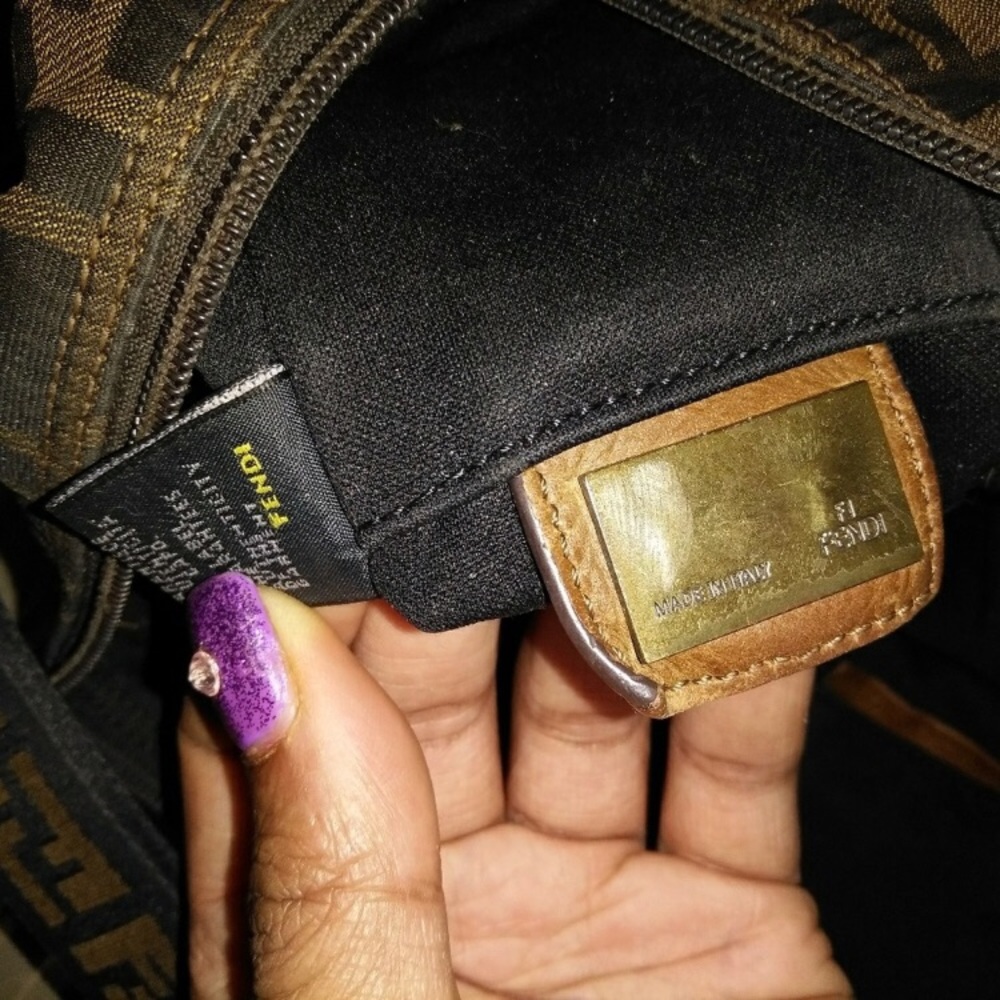 Authentic Fendi unisex handbag. Zucca pattern